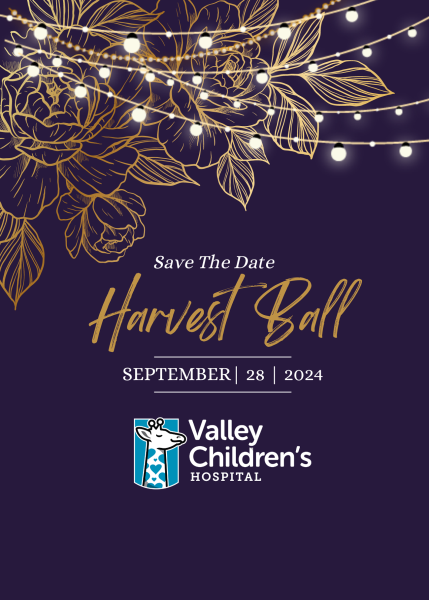 Save the Date graphic for Harvest Ball, taking place on September 28, 2024