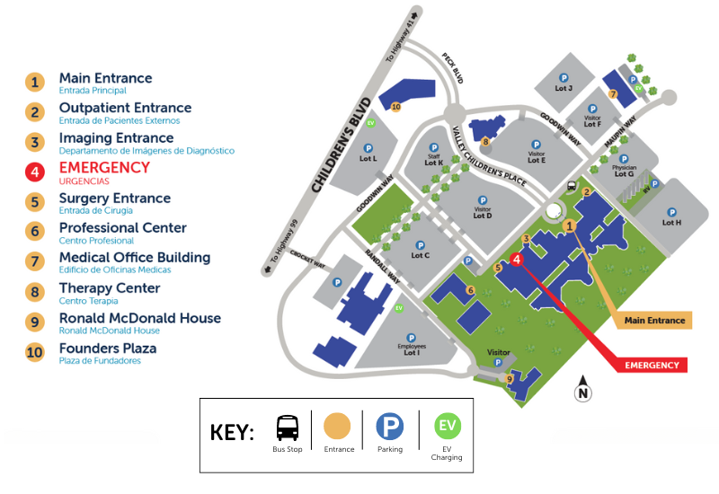 Thumbnail image showing Valley Children's Hospital Campus Map